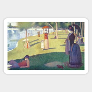 La Grande Jatte after Coronavirus Sticker